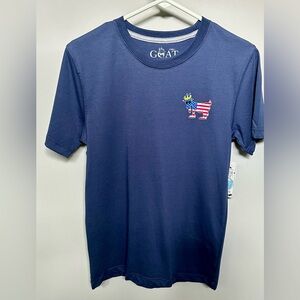 Mens Goat USA Freedom Tee Size Small in Navy